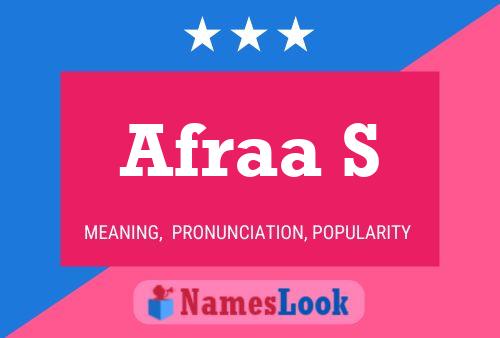 Постер имени Afraa S