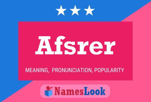 Постер имени Afsrer