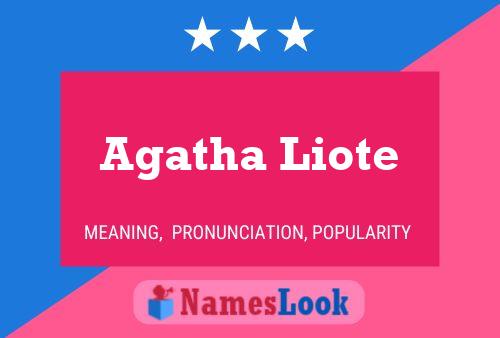 Постер имени Agatha Liote