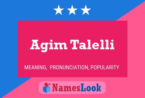 Постер имени Agim Talelli