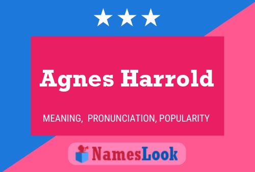 Постер имени Agnes Harrold