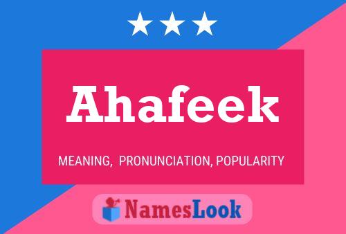 Постер имени Ahafeek