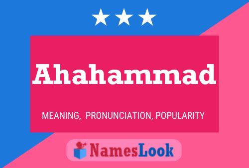 Постер имени Ahahammad