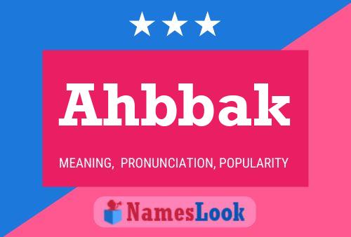 Постер имени Ahbbak