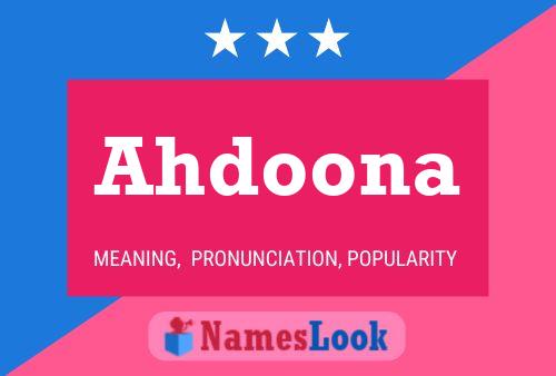 Постер имени Ahdoona