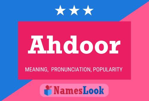 Постер имени Ahdoor