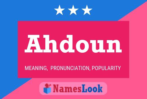 Постер имени Ahdoun