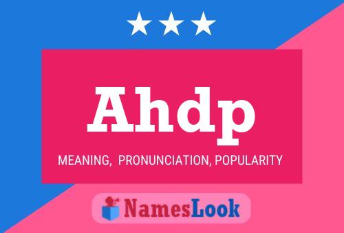 Постер имени Ahdp