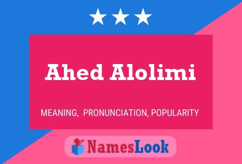 Постер имени Ahed Alolimi