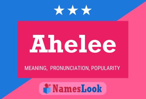 Постер имени Ahelee