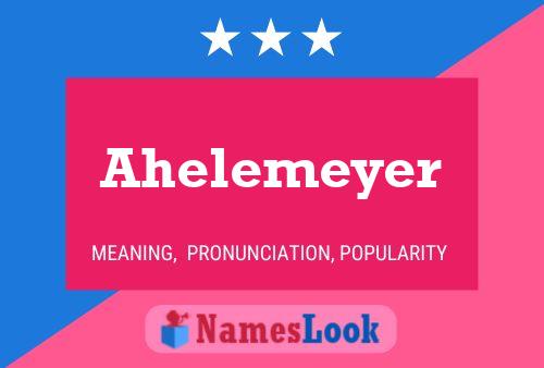 Постер имени Ahelemeyer