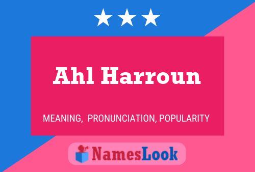 Постер имени Ahl Harroun