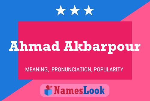 Постер имени Ahmad Akbarpour