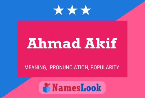 Постер имени Ahmad Akif