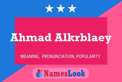 Постер имени Ahmad Alkrblaey