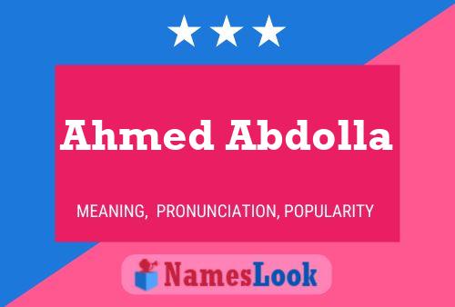 Постер имени Ahmed Abdolla