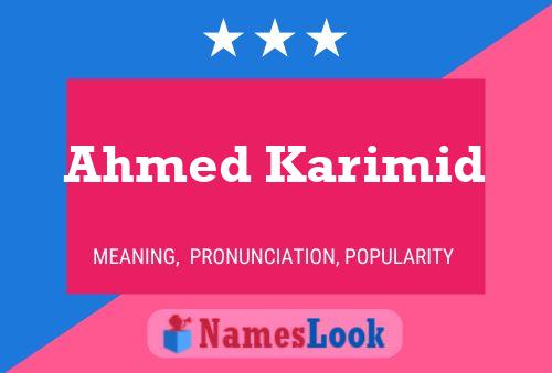 Постер имени Ahmed Karimid