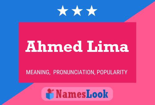 Постер имени Ahmed Lima