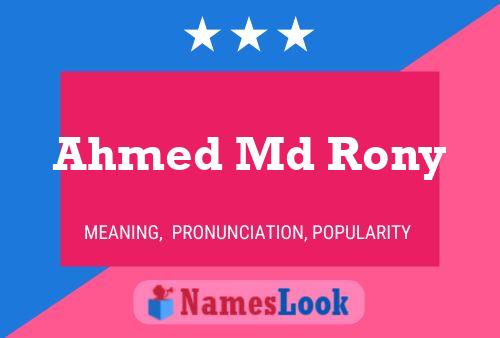 Постер имени Ahmed Md Rony