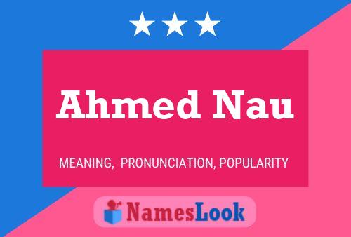 Постер имени Ahmed Nau