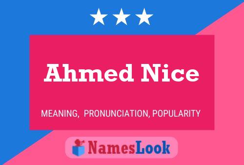 Постер имени Ahmed Nice