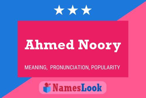 Постер имени Ahmed Noory