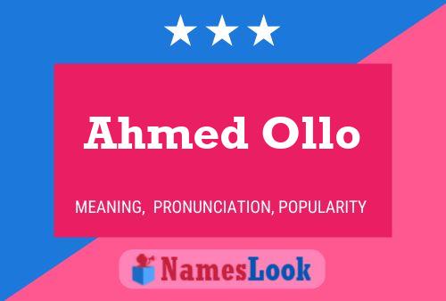 Постер имени Ahmed Ollo