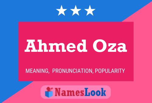 Постер имени Ahmed Oza