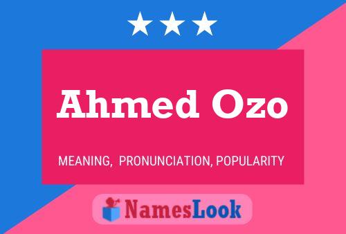 Постер имени Ahmed Ozo