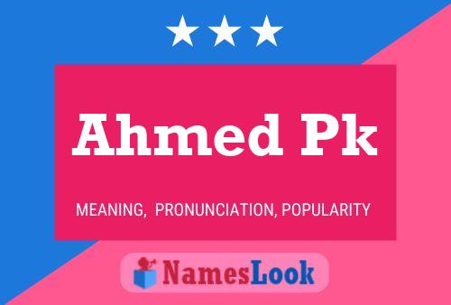 Постер имени Ahmed Pk