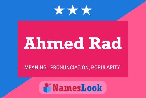 Постер имени Ahmed Rad