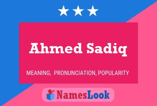 Постер имени Ahmed Sadiq