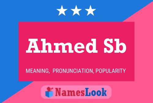 Постер имени Ahmed Sb