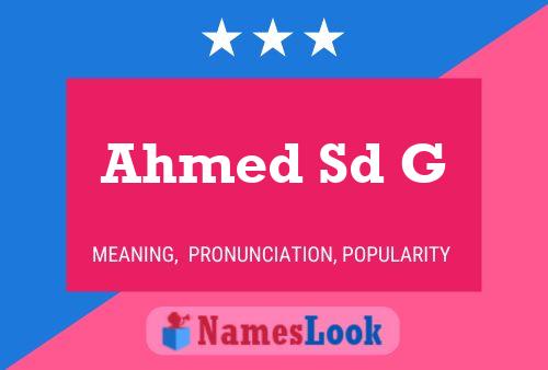 Постер имени Ahmed Sd G