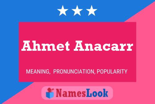 Постер имени Ahmet Anacarr