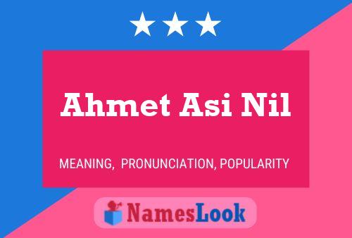 Постер имени Ahmet Asi Nil