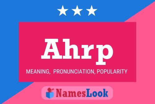 Постер имени Ahrp