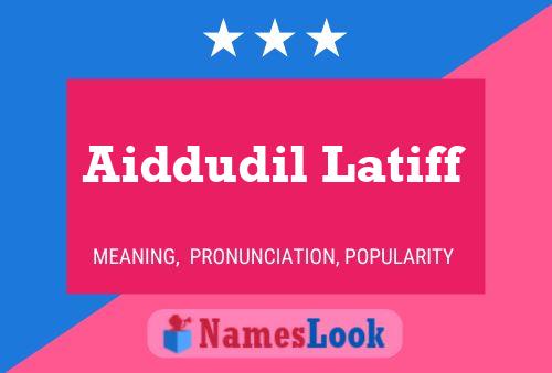 Постер имени Aiddudil Latiff