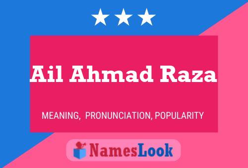 Постер имени Ail Ahmad Raza