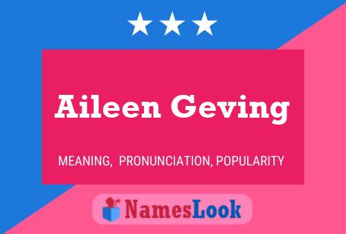 Постер имени Aileen Geving