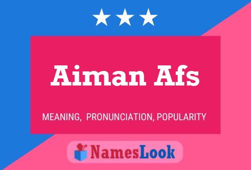 Постер имени Aiman Afs