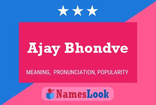 Постер имени Ajay Bhondve