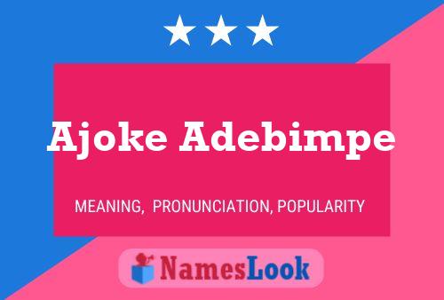 Постер имени Ajoke Adebimpe