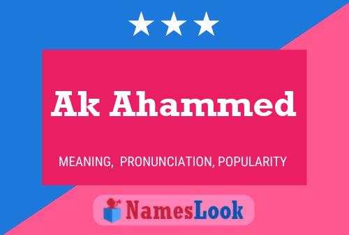 Постер имени Ak Ahammed