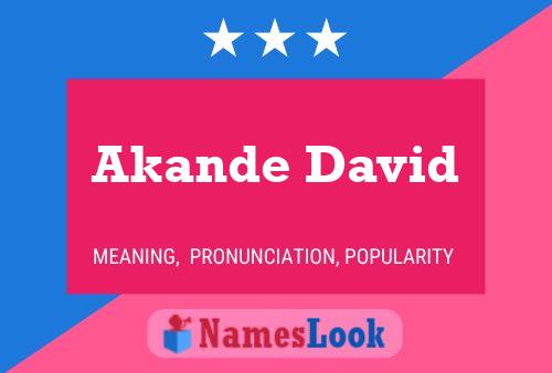 Постер имени Akande David