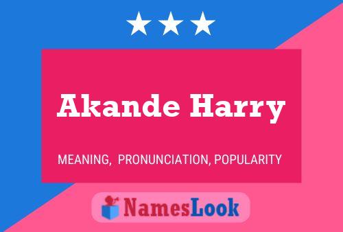 Постер имени Akande Harry