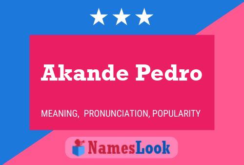 Постер имени Akande Pedro