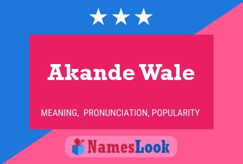 Постер имени Akande Wale