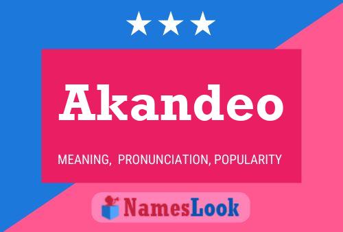 Постер имени Akandeo