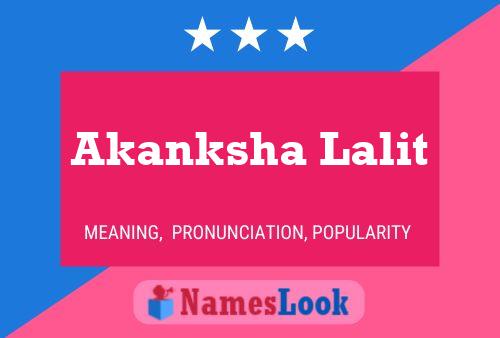 Постер имени Akanksha Lalit